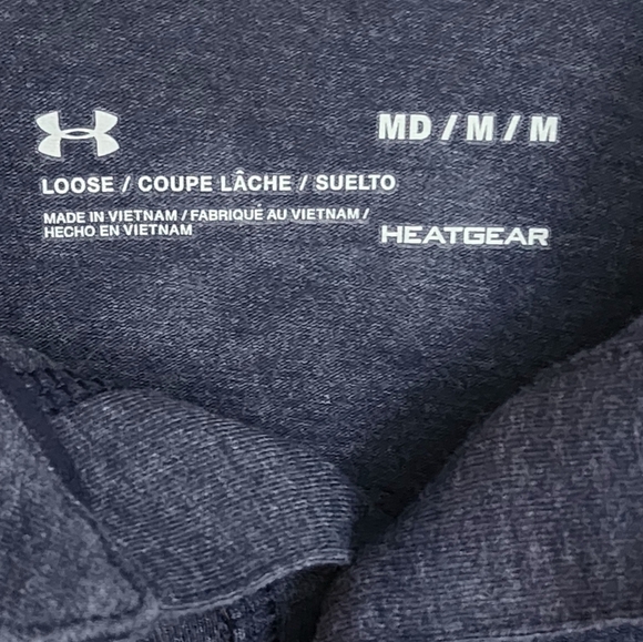 Milwaukee Brewers Under Armour Men's Polo Shirt Collared Logo Heather Navy Sz M - Picture 4 of 6